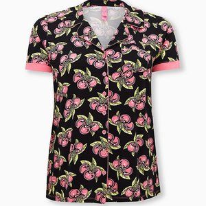 Torrid x Betsey Johnson SUPER SOFT sleep button up pajamas tee sz 5